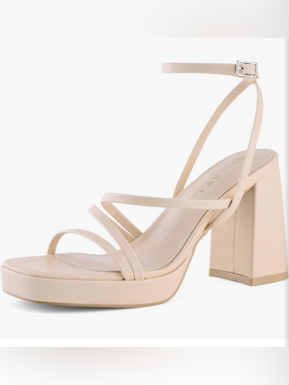 Block Heel Sandal in Nude 7.5